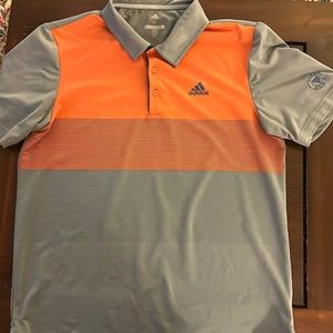 Adidas golf gray and orange. Medium.